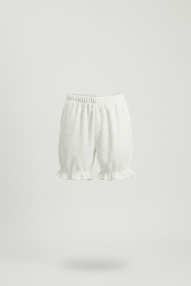 Pantalon Jupe Blanc Moelleux Volants Ample Homme - Molleton - vue 3