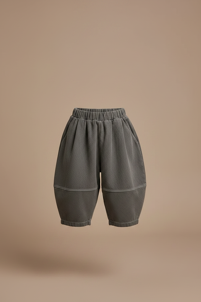 Pantalon Jupe Harem Gris Ample Coton Enfant - Molleton - vue 3