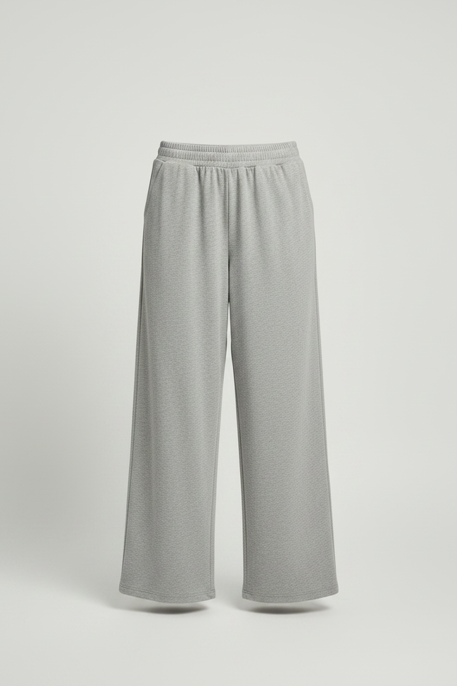 Pantalon Jupe Gris Ample Décontracté Fluide Confortable - Molleton - vue 3