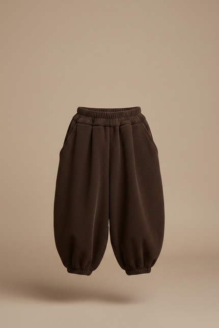 Pantalon Jupe Marron Ample Côtelé Chaud Fille - Cordé - vue 3