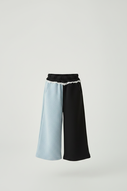 Pantalon Jupe Bicolore Évasé Chaud Hiver Enfant - Multicolore Molleton - vue 3