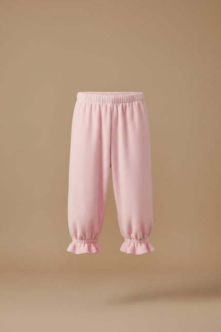 Pantalon Jupe Rose Polaire Ample Volants Homme - Molleton - vue 3