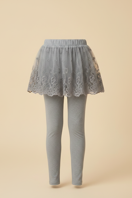 Pantalon Jupe Voile - Gris Maille - vue 3
