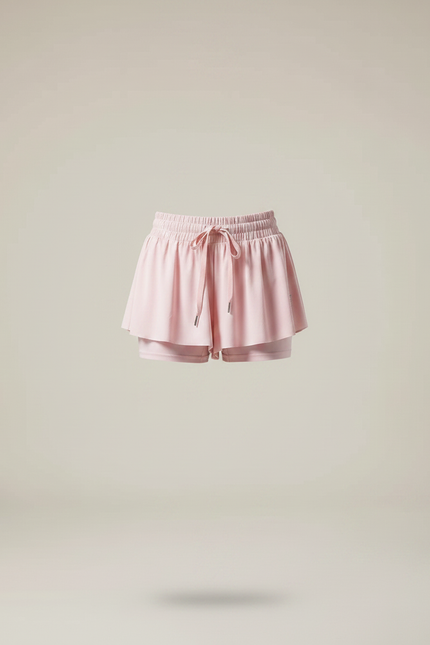 Pantalon Jupe Rose Ample Fluide Sportif Intégré - Polyester - vue 3