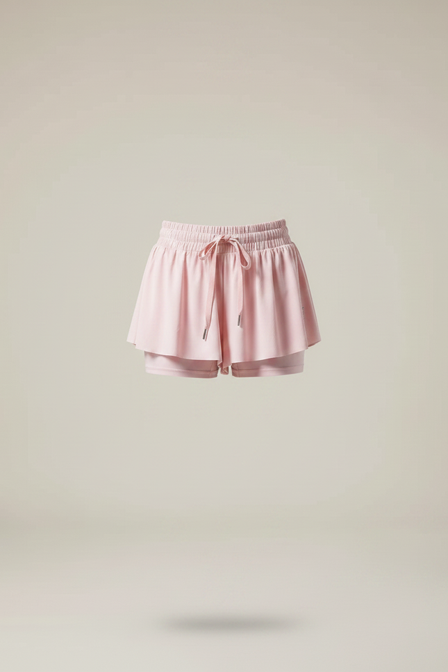 Pantalon Jupe Rose Ample Fluide Sportif Intégré - Polyester - vue 3