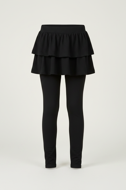 Pantalon Jupe Fille - Noir Maille - vue 3