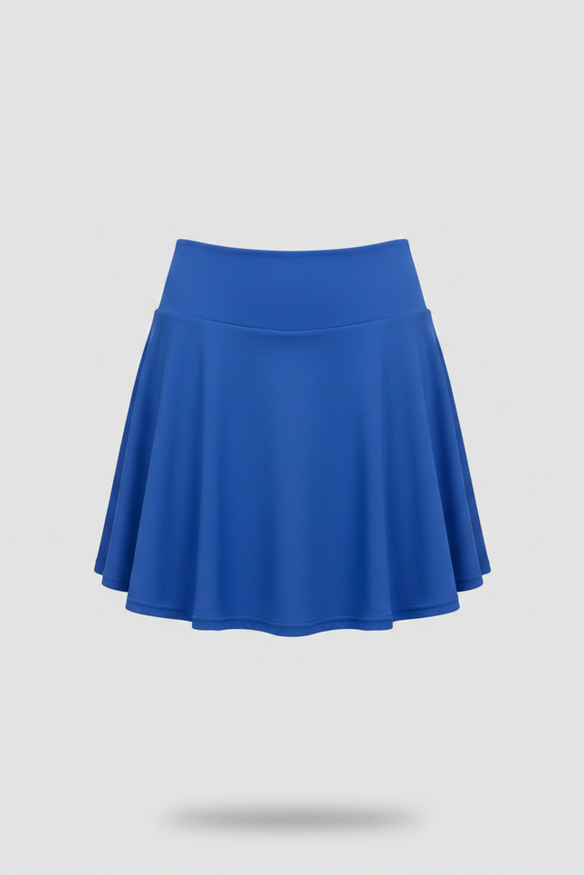 Pantalon Jupe Bleu Royal Évasé Fluide Décontracté Femme - Polyester - vue 3