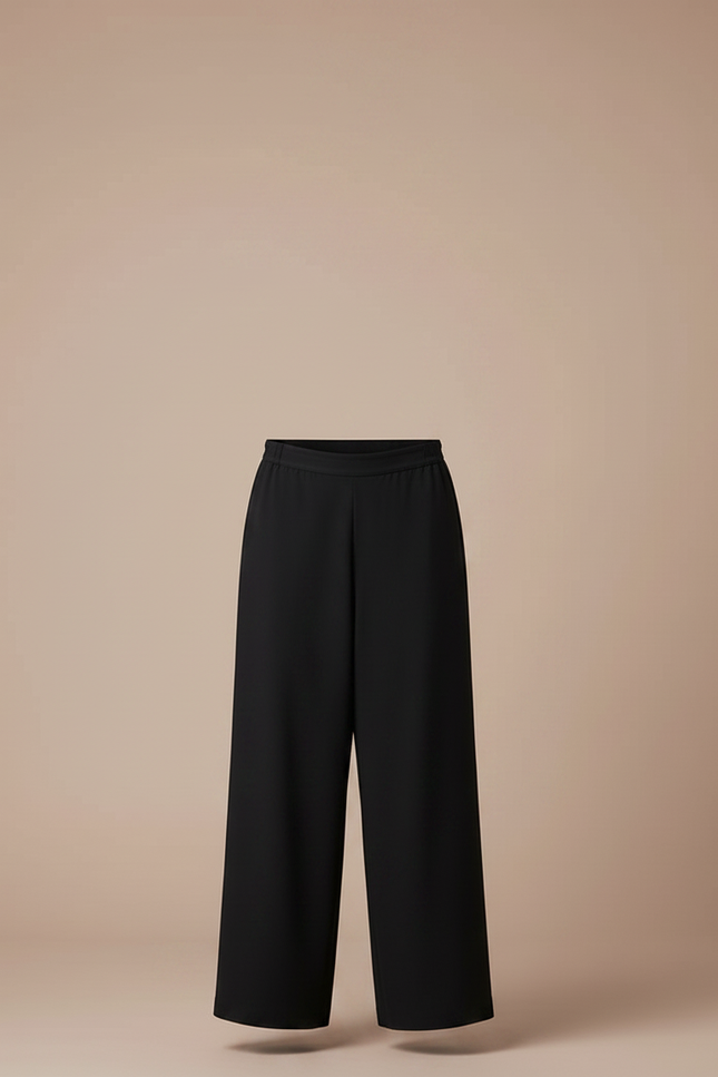 Pantalon Jupe Noir Ample Fluide Décontracté Homme - Viscose - vue 3