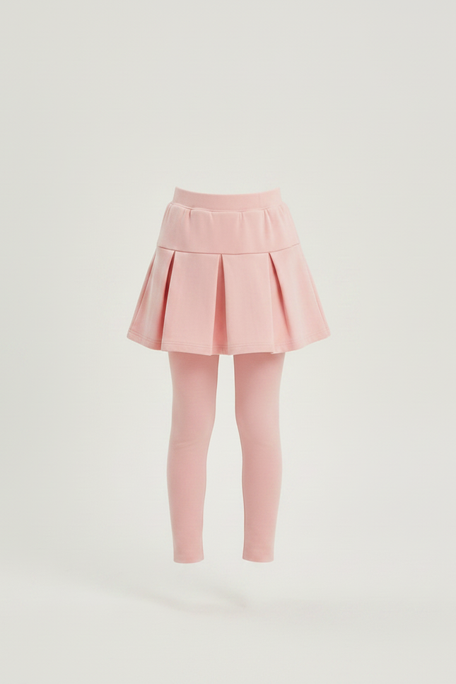 Pantalon Jupe Rose Plissé Intégré Confortable Fille - Molleton - vue 3