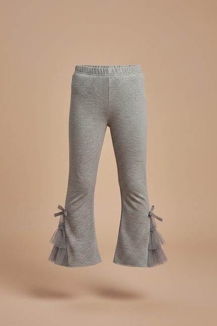 Pantalon Jupe Gris Évasé Tulle Enfant Confortable - Molleton - vue 3