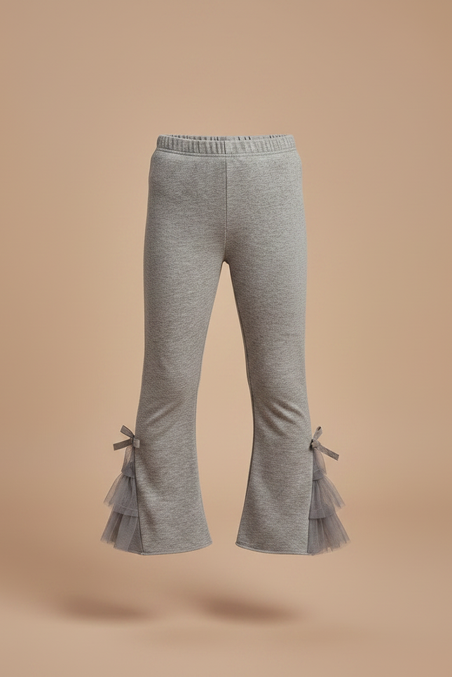 Pantalon Jupe Gris Évasé Tulle Enfant Confortable - Molleton - vue 3