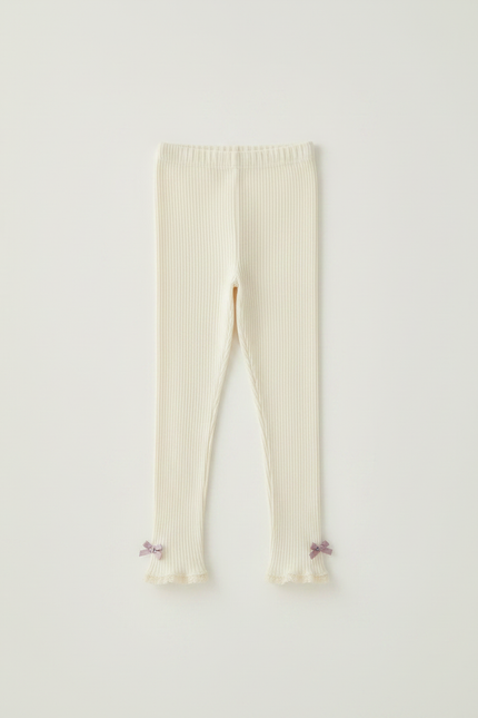 Pantalon Jupe Crème Tulle Plissé Confortable Fille - Beige Maille - vue 3