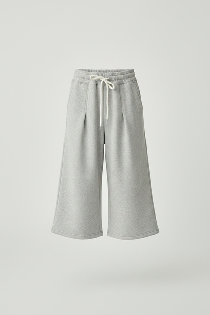 Pantalon Jupe Gris Ample Décontracté Coton Épais Garçon - Molleton - vue 3