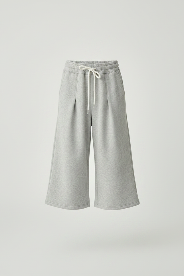 Pantalon Jupe Gris Ample Décontracté Coton Épais Garçon - Molleton - vue 3