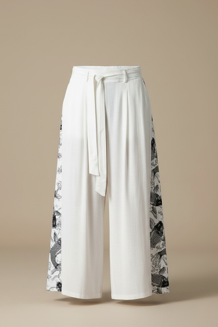 Pantalon Jupe Blanc Ample Koi Coton Homme - Viscose - vue 3