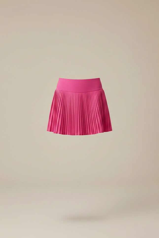 Pantalon Jupe Plissée Rose Athlétique Légère Poches - Polyester - vue 3