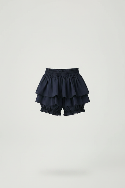 Pantalon Jupe Volants Superposés Bleu Marine Enfants - Coton - vue 3