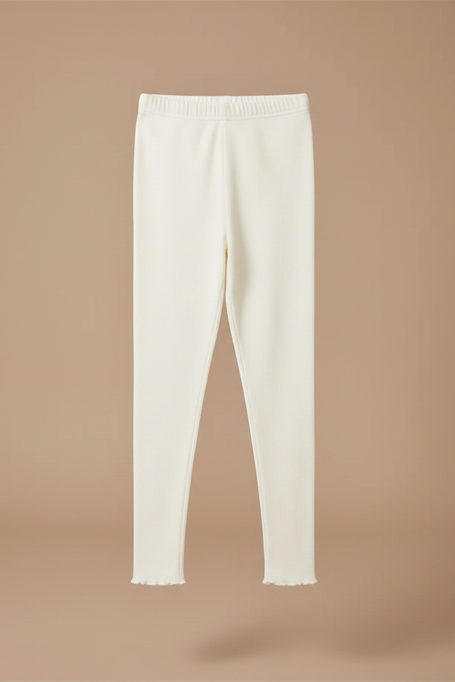 Pantalon Jupe Crème Tulle Perles Intégrées Fille - Blanc Coton - vue 2