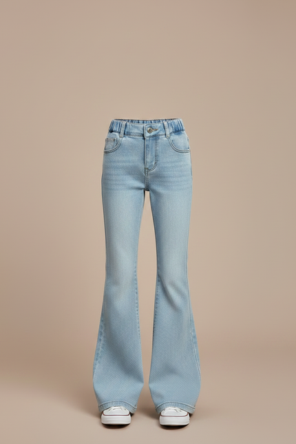 Pantalon Jupe Jean Bleu Clair Évasé Enfant - vue 3