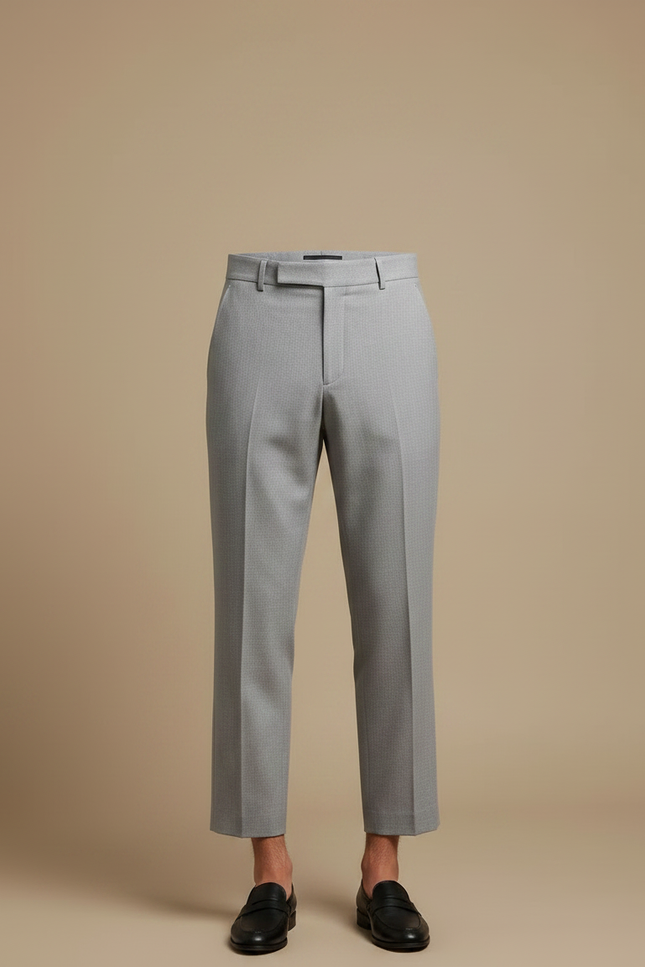Pantalon Jupe Homme Gris Plissé Élégant Moderne - Gabardine - vue 3