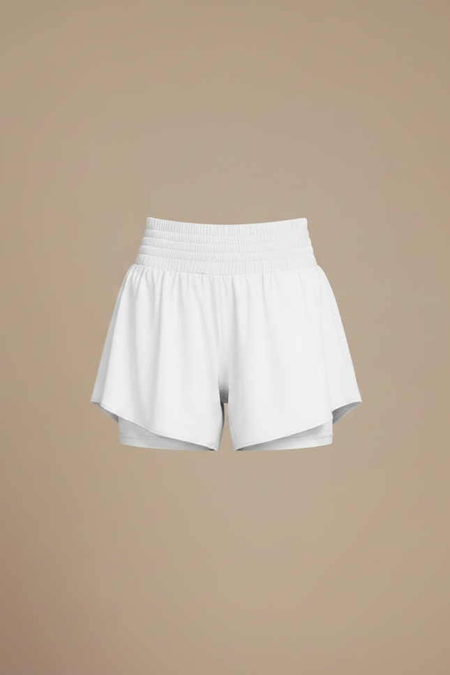 Pantalon Jupe Blanc Fluide Doublé Sportif Décontracté - Polyester - vue 3