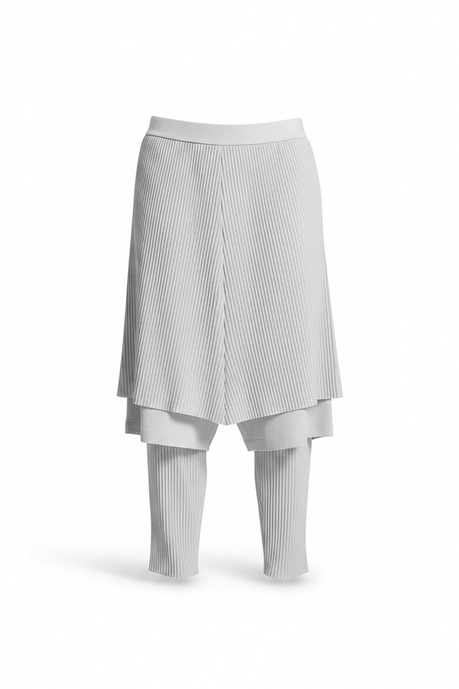 Ensemble Jupe Pantalon - Gris Maille - vue 3