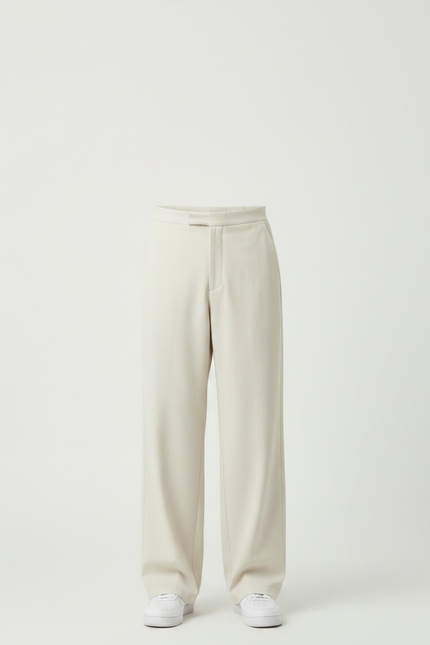 Pantalon Jupe Beige Droit Superposé Coton Homme - vue 3