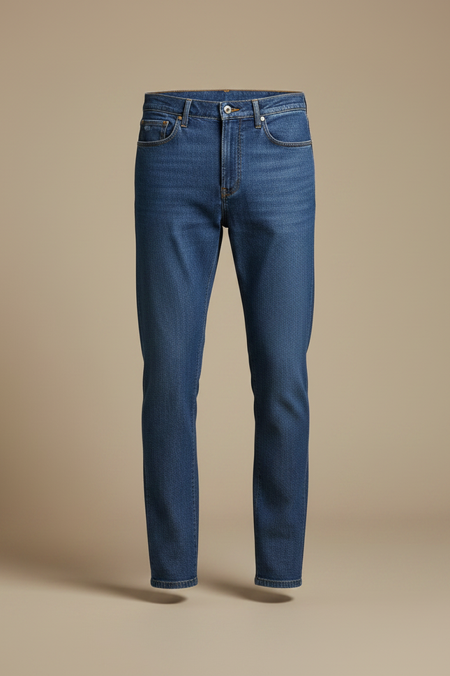 Pantalon Jupe Denim Asymétrique Bleu Homme Moderne - Jean - vue 3