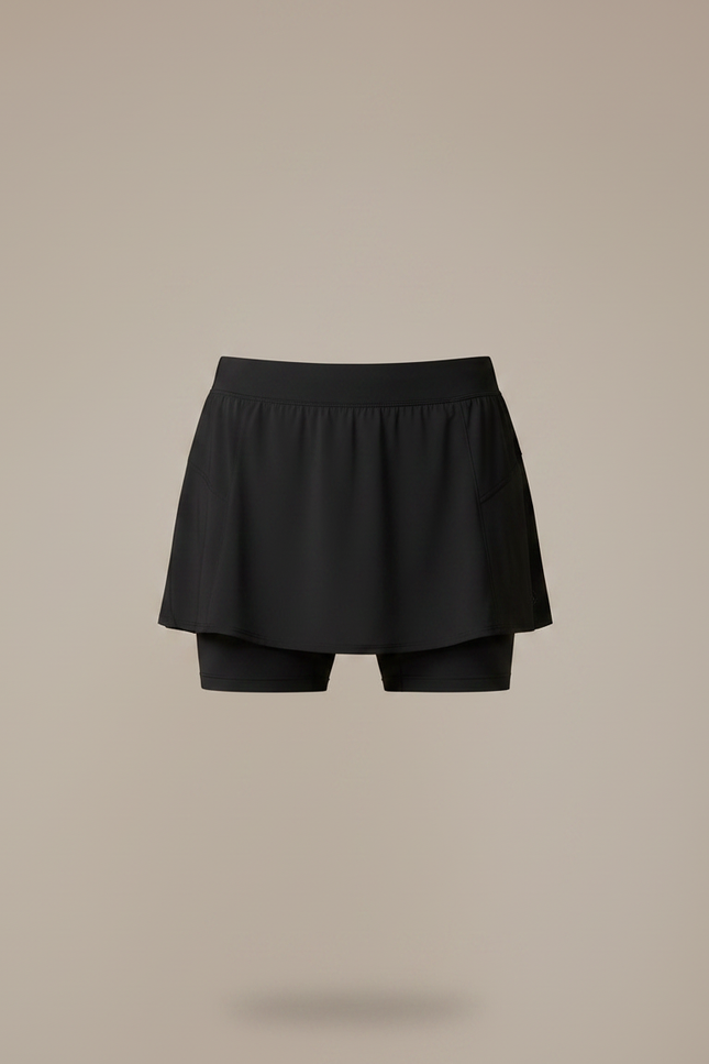 Pantalon Jupe Noir Sportif Fluide Confortable - Polyester - vue 3