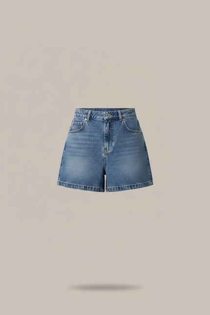 Pantalon Jupe Courte Denim Décontractée Bleue - Jean - vue 3