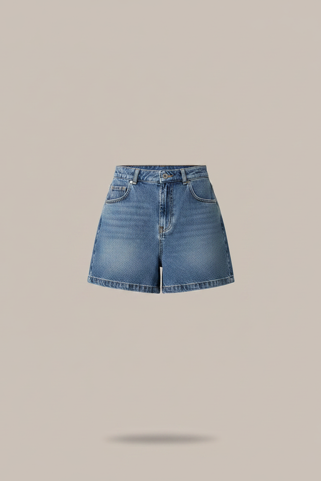 Pantalon Jupe Courte Denim Décontractée Bleue - Jean - vue 3