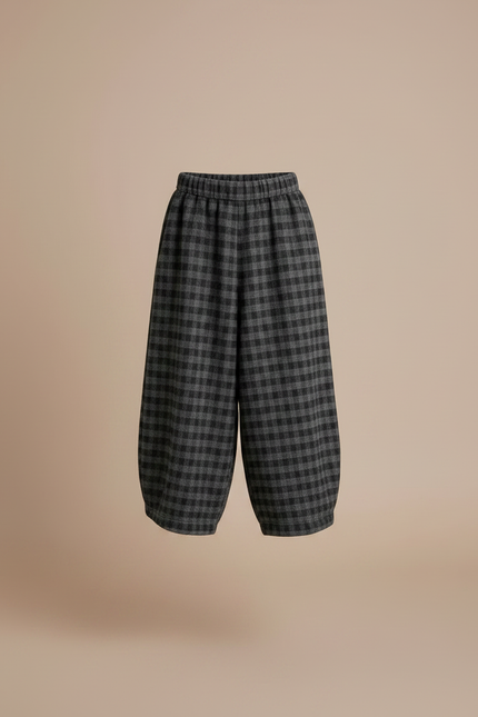 Pantalon Jupe Carreaux Épais Hiver Fille - Gris Tweed - vue 3