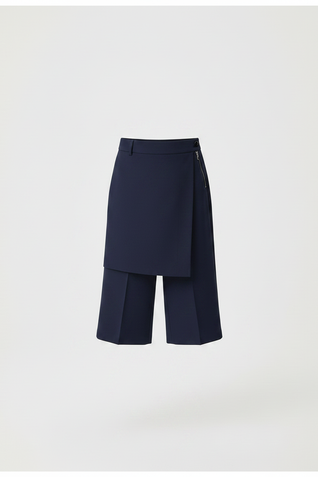 Pantalon Jupe Bleu Marine Ample Élégant Enfant - Polyester - vue 3