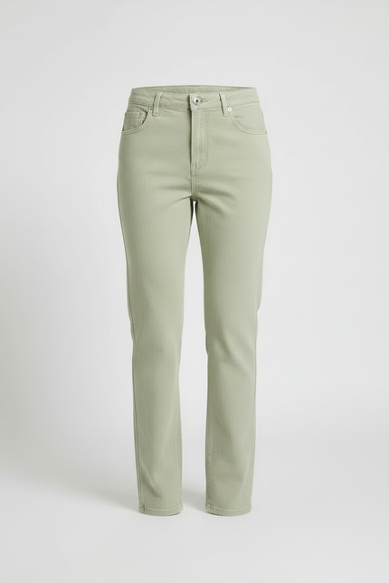 Pantalon Jupe Vert Clair Denim Asymétrique Femme - Jean - vue 3