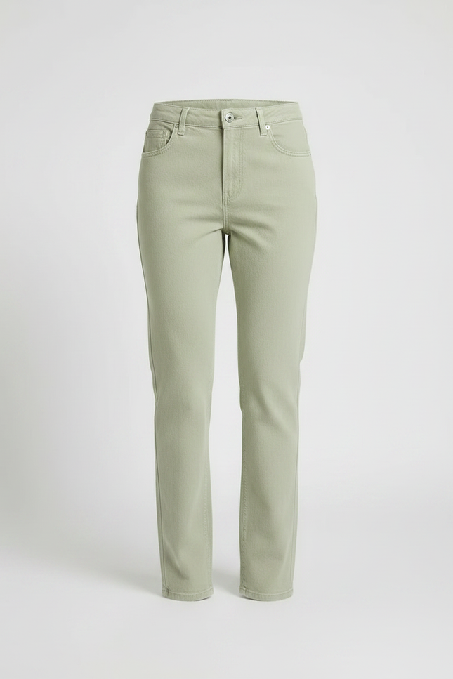 Pantalon Jupe Vert Clair Denim Asymétrique Femme - Jean - vue 3