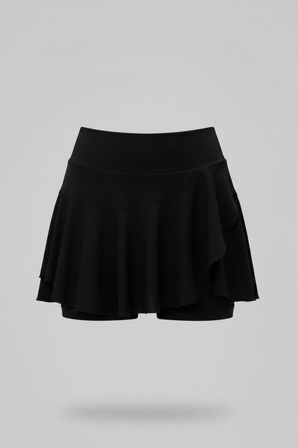 Pantalon Jupe Noir Fluide Sportif Intégré Femme - Polyester - vue 3