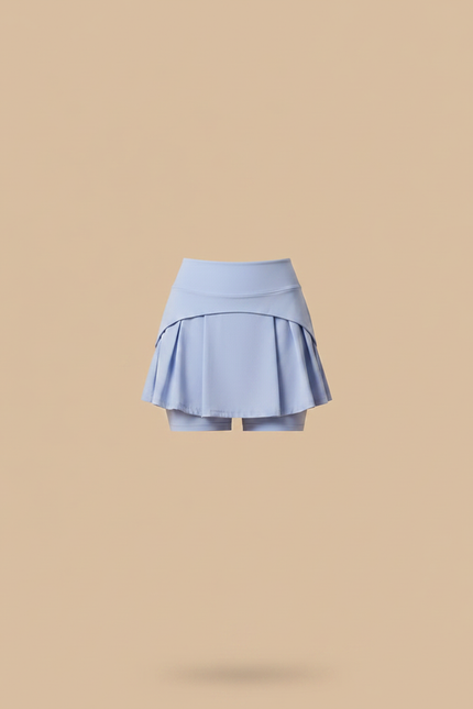 Pantalon Jupe Bleu Plissé Sportif Décontracté Élégant - Polyester - vue 3