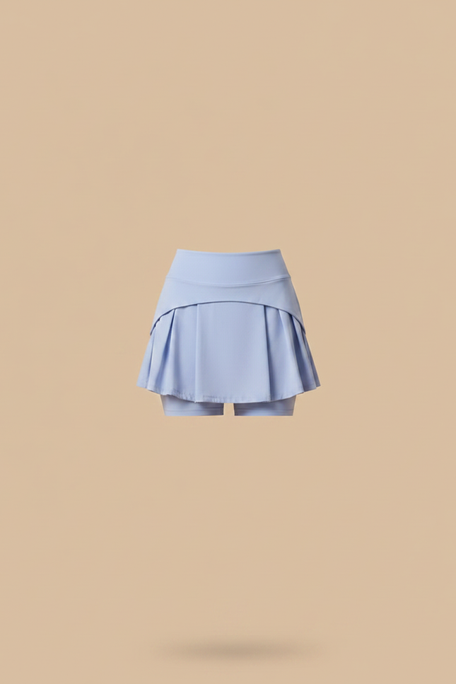 Pantalon Jupe Bleu Plissé Sportif Décontracté Élégant - Polyester - vue 3