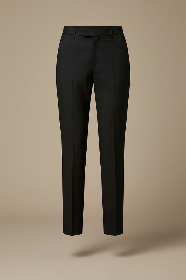 Pantalon Jupe Noir Asymétrique Ample Élégant Moderne - Gabardine - vue 3