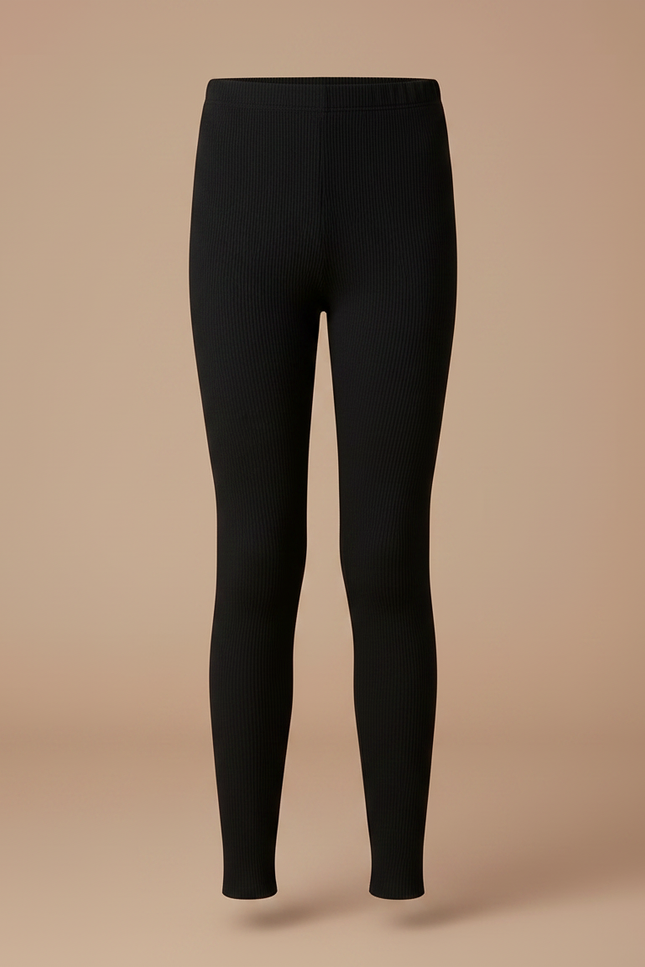 Pantalon Jupe Noir Plissé Coton Intégré Fille - Maille - vue 3