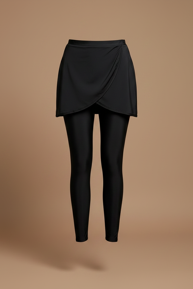 Pantalon Jupe Noir Sportif Crossover Femme Uni - Polyester - vue 3