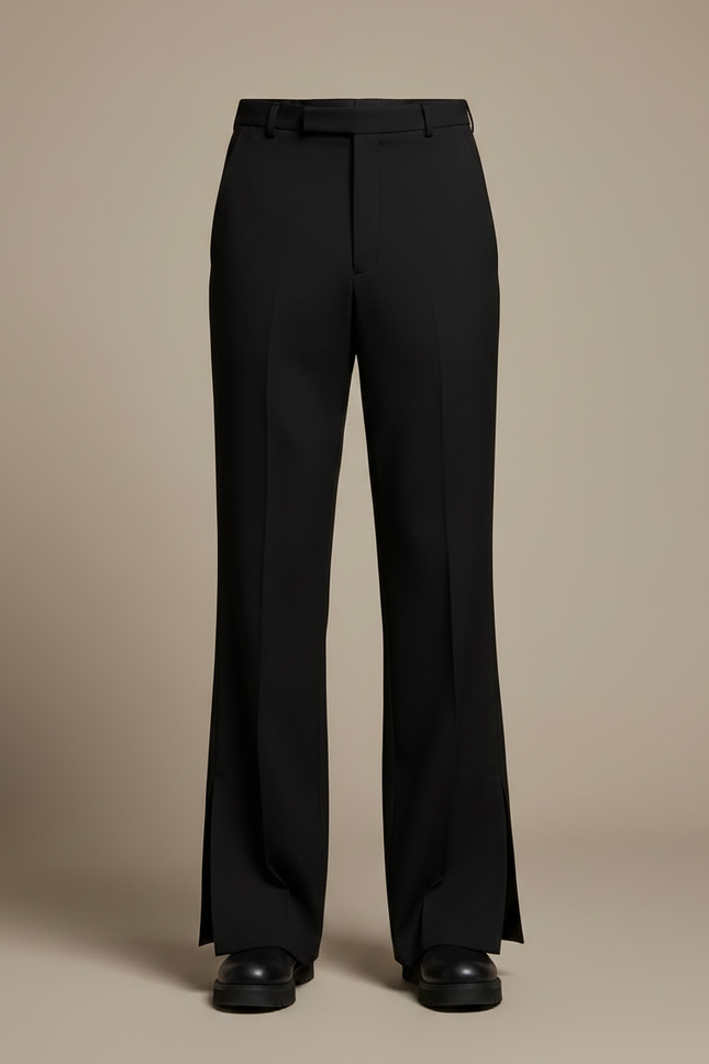 Pantalon Jupe Noir Asymétrique Superposé Moderne - Gabardine - vue 3