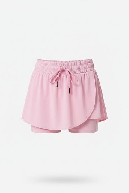 Pantalon Jupe Rose Fluide Sportif Intégré Fille - Polyester - vue 3