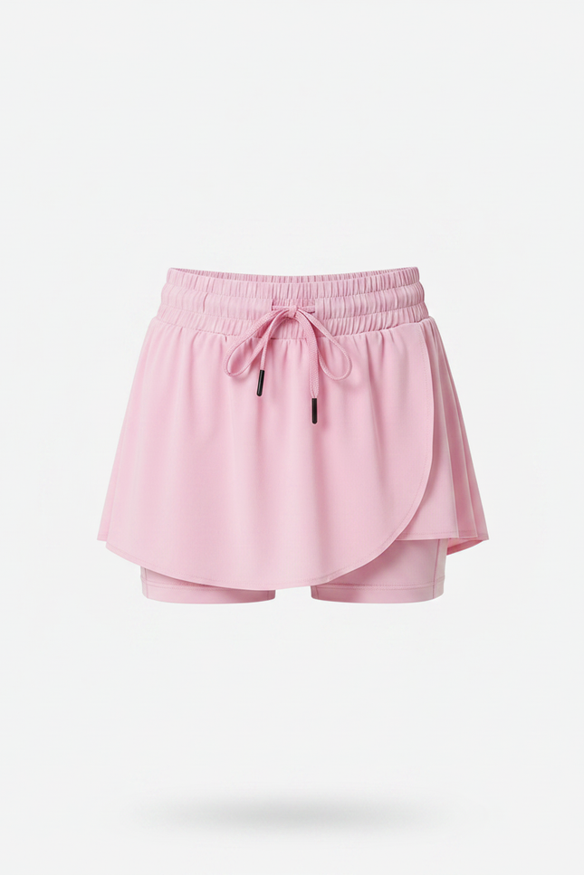 Pantalon Jupe Rose Fluide Sportif Intégré Fille - Polyester - vue 3