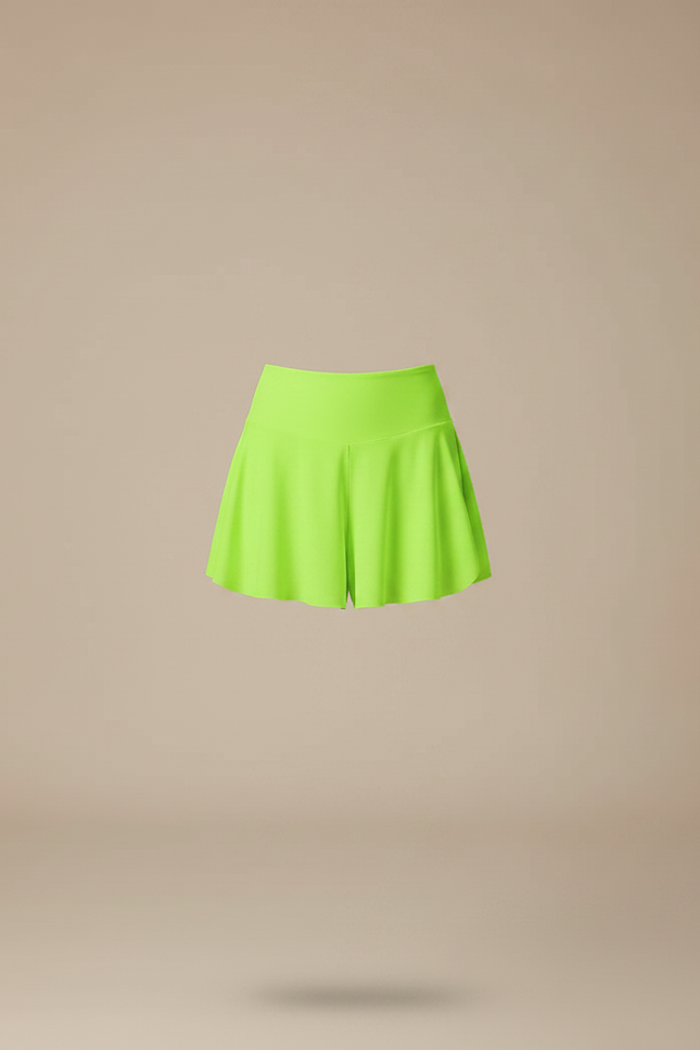 Pantalon Jupe Vert Fluide Sportif Intégré Court - Polyester - vue 3