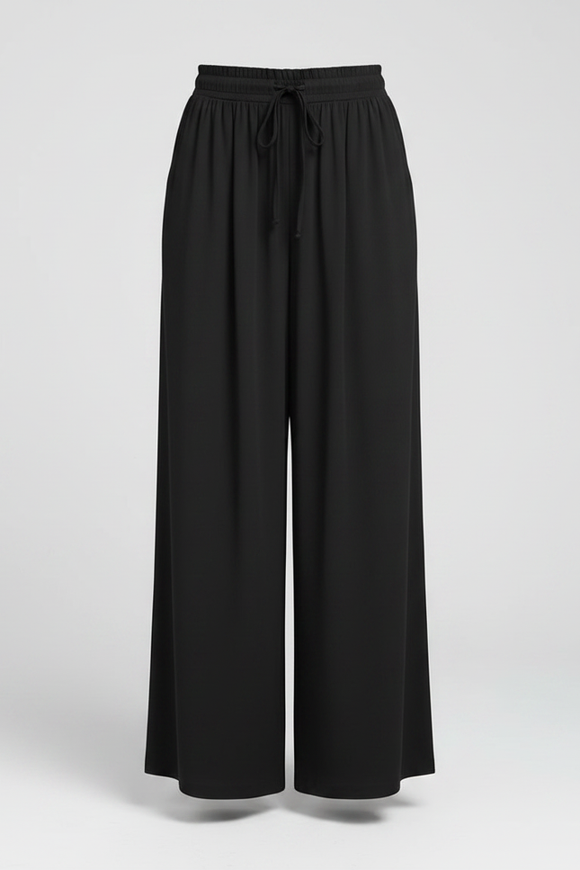 Jupes Pantalons Pour Femme - Noir Viscose - vue 3