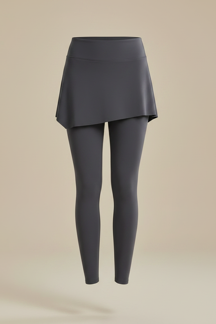 Pantalon Jupe Gris Intégré Sportif Stretch Léger - Polyester - vue 3