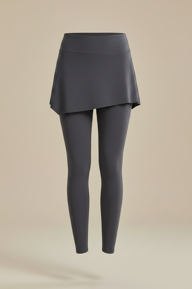 Pantalon Jupe Gris Intégré Sportif Stretch Léger - Polyester - vue 3