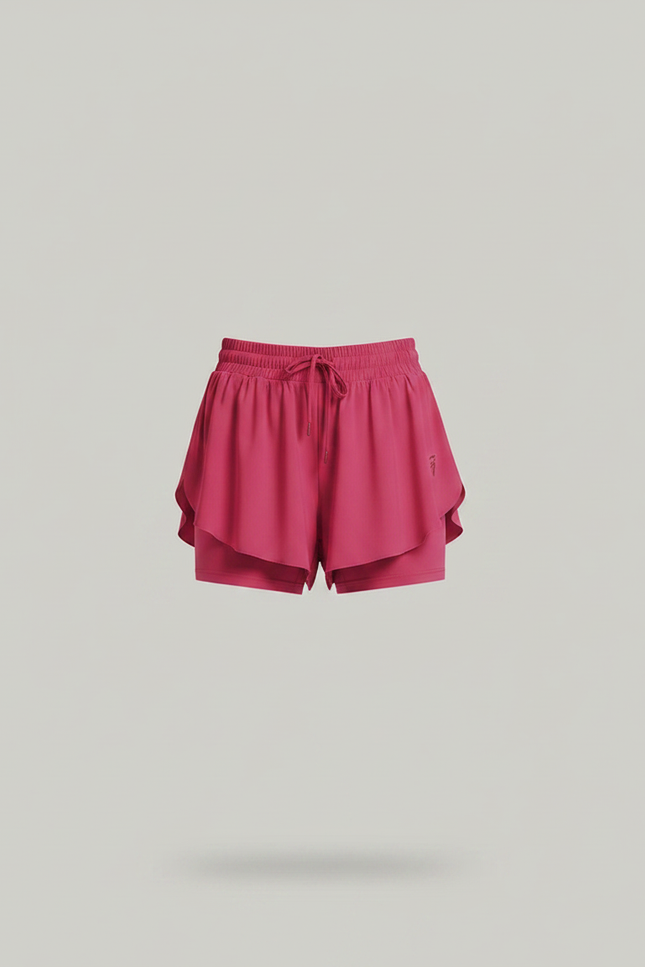 Pantalon Jupe Fuchsia Fluide Sportif Intégré - Rose Polyester - vue 3