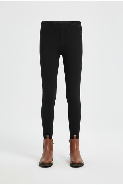 Pantalon Jupe Noir Volants Nœuds Doublé Chaud Fille - Molleton - vue 3